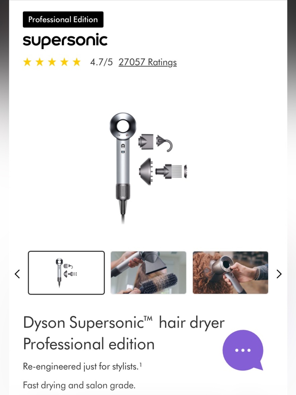 Dyson Supersonic hair dryer Professional edition